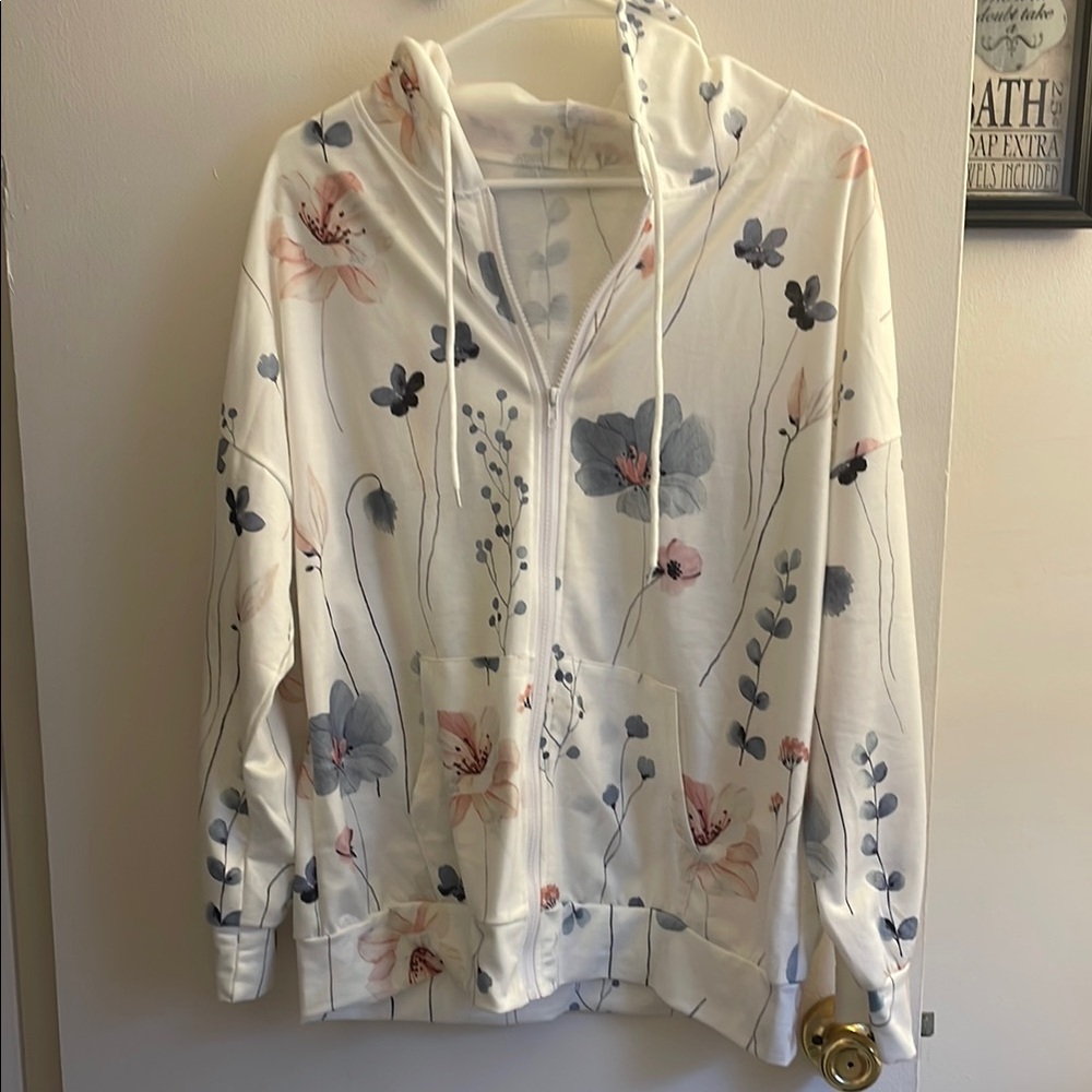 Floral Print Hoodie